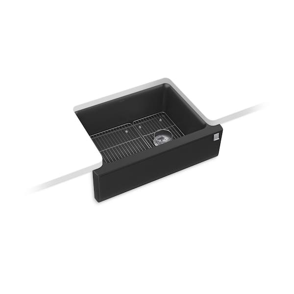 Cairn Matte Graphite Granite Composite 29.6875 in. Single Bowl Undermount Kitchen Sink