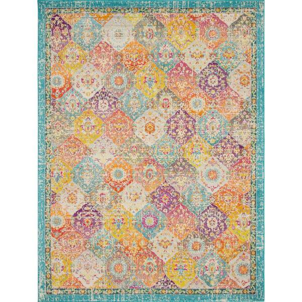 Unique Loom Penrose Blake Multi 9 ft. x 12 ft. Area Rug 3143414 The