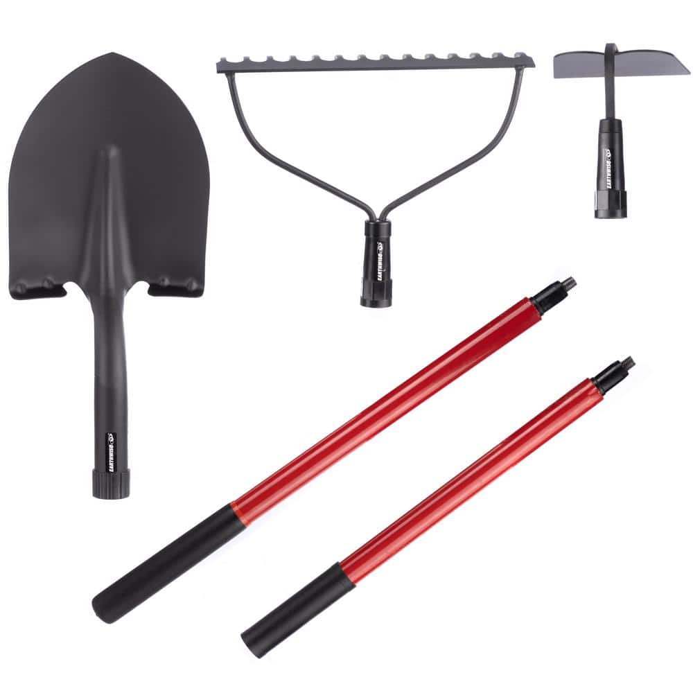 Earthwise Red 3-in-1 Carbon Steel Multi-Function Garden Tool Set