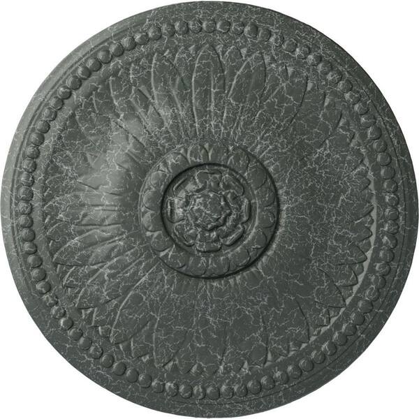 Ekena Millwork 18-1/8" x 3/4" Bailey Urethane Ceiling Medallion (Fits Canopies upto 4") Hand-Painted Athenian Green Crackle