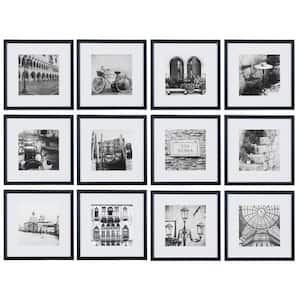 Gallery Perfect 8 in. x 8 in. Black Collage Picture Frame Set