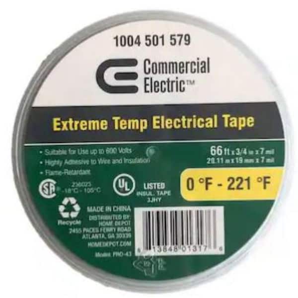 3/4 in. x 66 ft. Weather Resistant Electrical Tape, Black