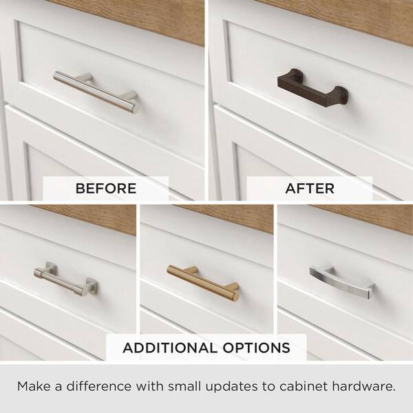 128 mm Fits Liberty 5-1/16 in Center-to-Center Stainless Steel Bar Drawer Pull