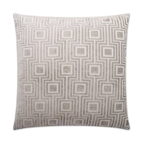 Unbranded Pathway Grey Geometric Down 24 in. x 24 in. Throw Pillow