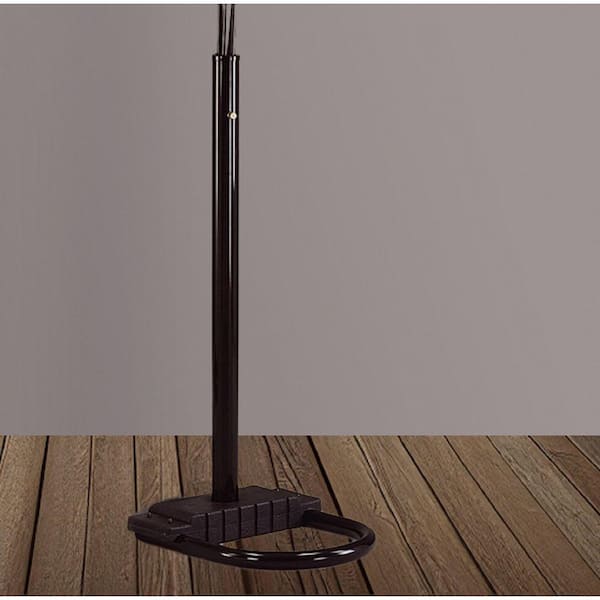 Jushua 84 in. H 4-Light Black Multi-head Arc Floor Lamp Half with