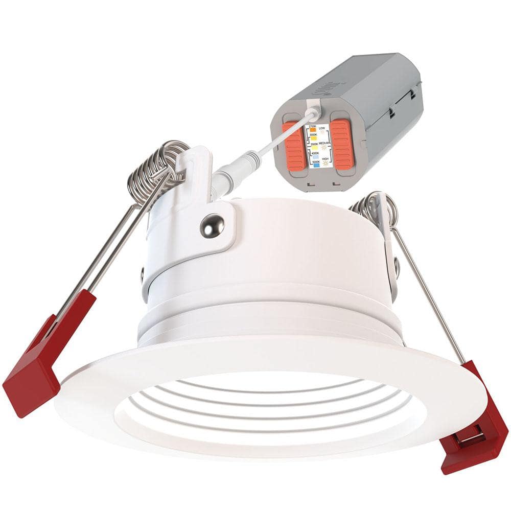 Wafer 2 in. Regressed Baffle Adjustable Lumen and CCT Canless IC Rated Dimmable Integrated LED Recessed Light Trim price history on PriceWatchPro