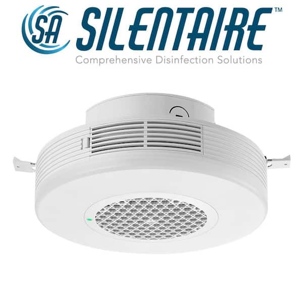 SILENTAIRE 8 in. Canless Integrated LED Recessed Light Trim Plasma Air Disinfection H1N1 Certified 120-277V Adjust Color and Lumens