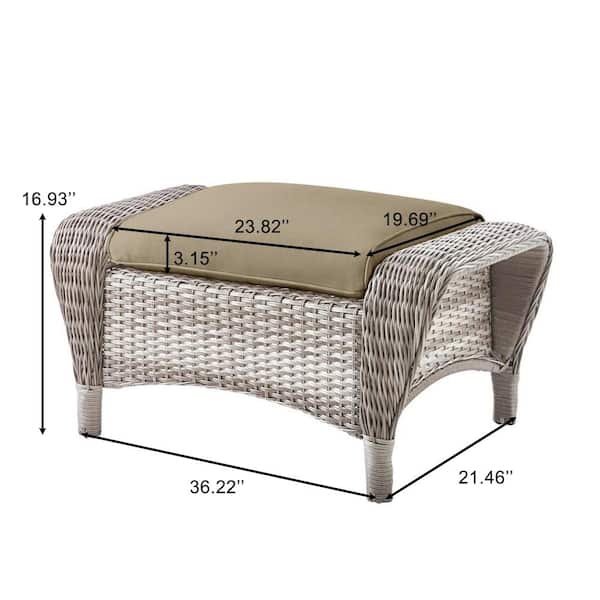 Hampton bay cambridge ottoman top