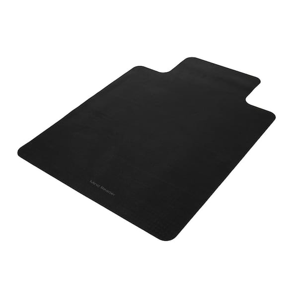 Black 47.5 in. W x 35.5 in. L PVC Indoor Office Chair Mat for Hardwood Floors Under Desk Floor Protector