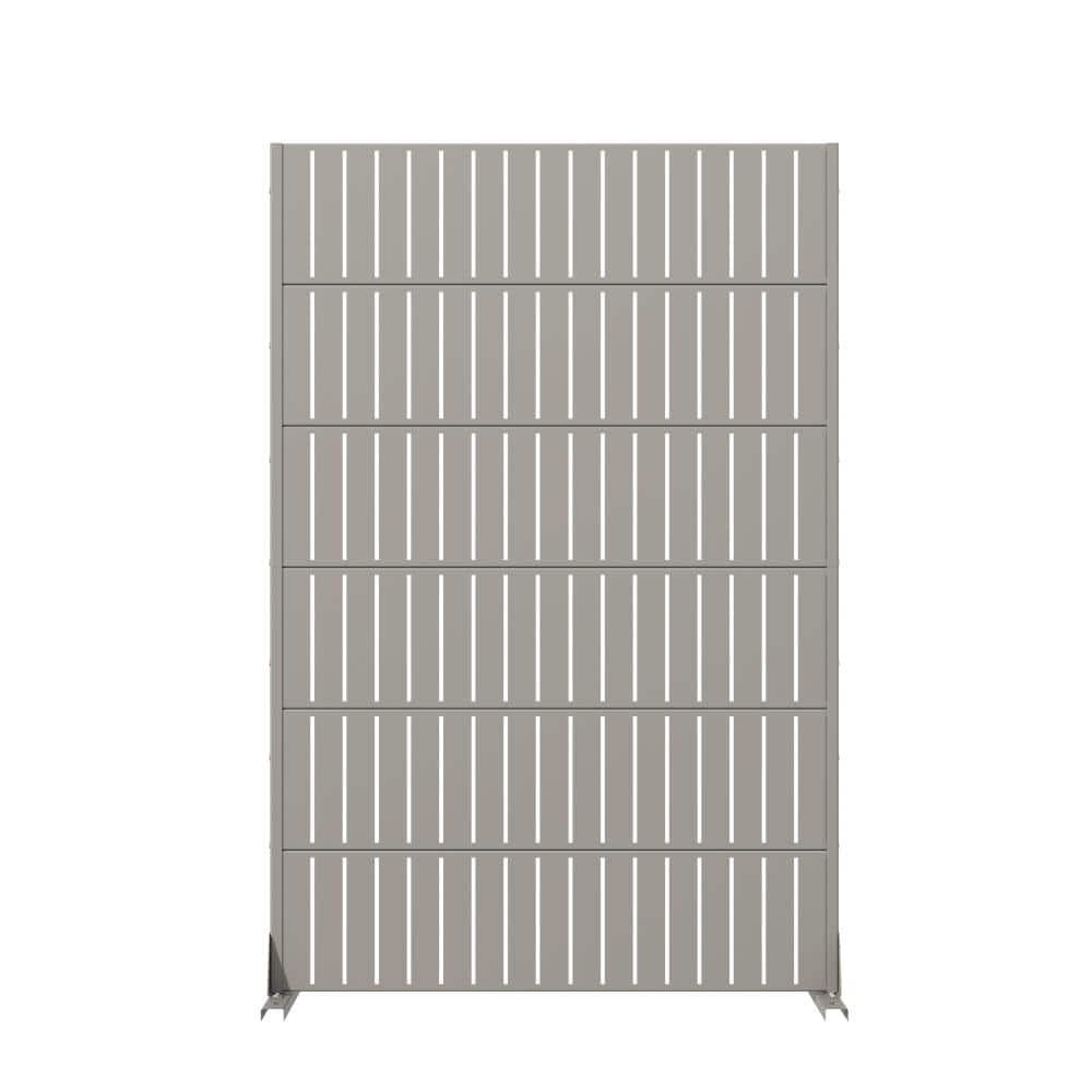72 in. x 47 in. Gray Freestanding Decorative Privacy Screen Metal Rectangle Wall Sculptures Garden Fence price history on PriceWatchPro