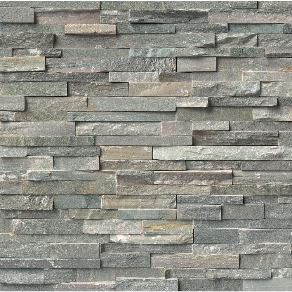 Sierra Blue Ledger Panel 6 in. x 24 in. Splitface Quartzite Wall Tile (48 cases/192 sq. ft. /Pallet) price history on PriceWatchPro