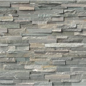 Sierra Blue Ledger Panel 6 in. x 24 in. Splitface Quartzite Wall Tile (48 cases/192 sq. ft. /Pallet)