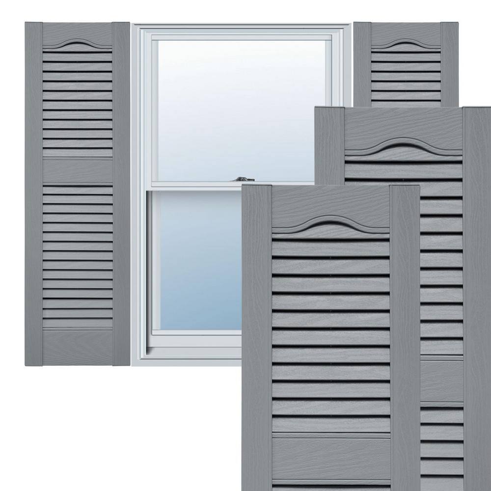 TailorMade 12 in. W x 51 in. H Louvered Vinyl Shutters Pair in Platinum price history on PriceWatchPro