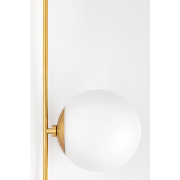 Mitzi by Hudson Valley Lighting Casey 1-Light Aged Brass Wall Sconce  H523101-AGB - The Home Depot