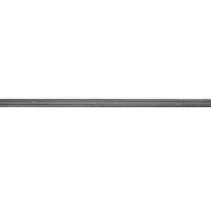 Custom Metallic Pewter Nickel 1/2 in. x 12 in. Matte Metal Pencil Liner Wall Tile Trim (5 Linear Foot/Case)