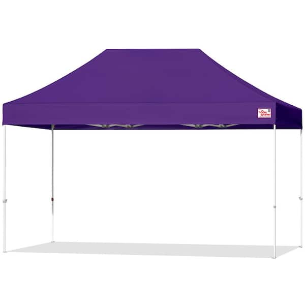 Tradesparker Commercial 10 ft. x 15 ft. Purple Pop Up Canopy Tent with Roller Bag
