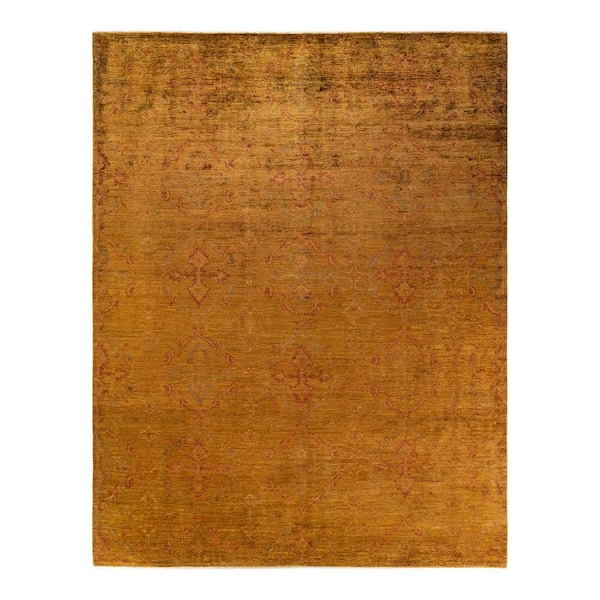 Solo Rugs Vibrance One-of-a-Kind Contemporary Yellow 8 ft. 10 in. x 12 ft. 1 in. Overdyed Area Rug