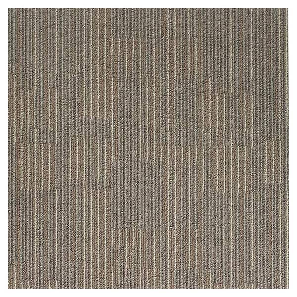 Alps-Light Brown Commercial/Residential 24 in. x 24 in. Reusable Self-Adhesive Carpet Tile Square (72 sq. ft.)