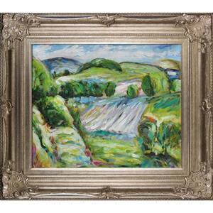 Fields by Alfred Henry Maurer Renaissance Champagne Framed Nature Oil Painting Art Print 30 in. x 34 in.