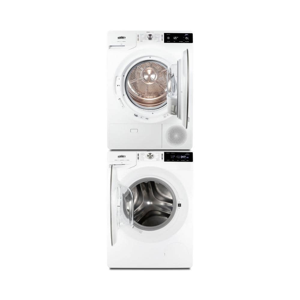 Summit 6.18 Cu. Ft. White Electric Stackable Washer Dryer Set