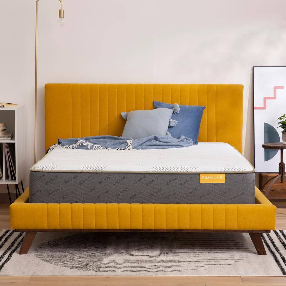Simmons PeacefulSleep Full Plush 11 in. Mattress Set with 9 in. Box ...