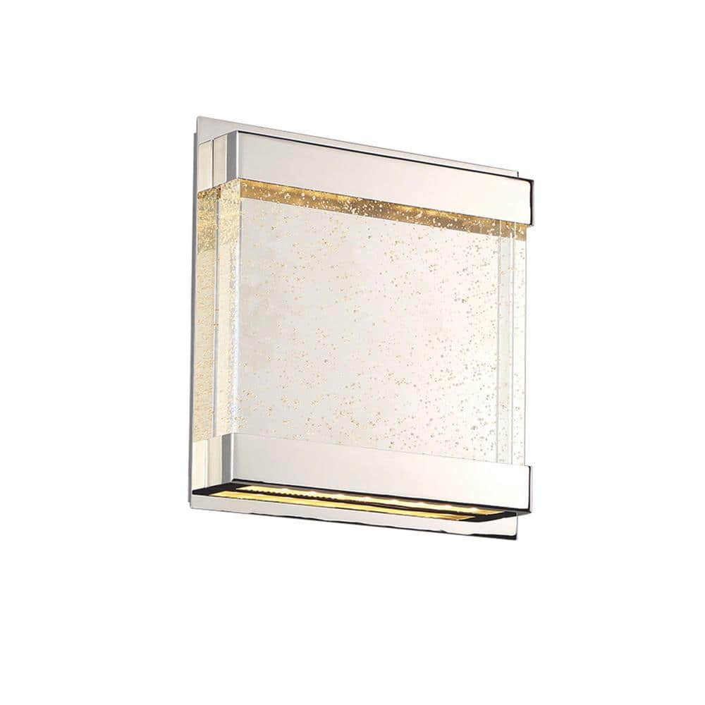 Mythical Square Polished Nickel LED Vanity Light Bar and Wall Sconce, 3000K price history on PriceWatchPro