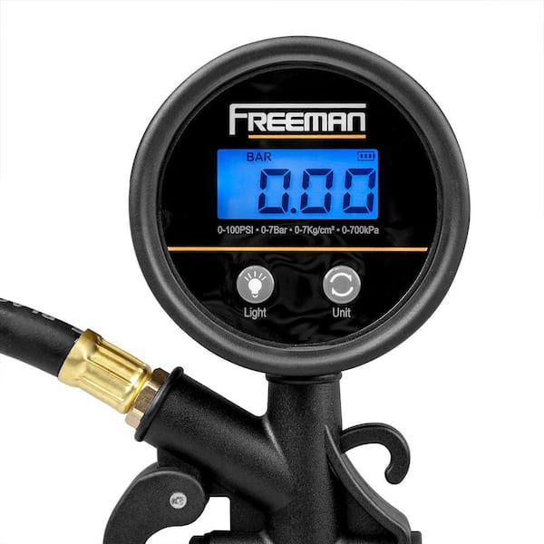 Freeman Digital Tire Inflator with LCD Gauge and 65 ft. Compact