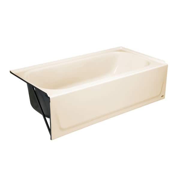 Bootz Industries Maui 5 ft. Left Drain Soaking Tub in Biscuit