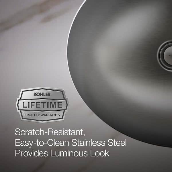 KOHLER Bachata 20x16.69in. Undermount Bathroom Sink in Gray