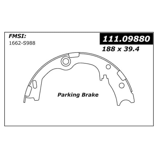 Centric Parts Parking Brake Shoe 111.09880 The Home Depot