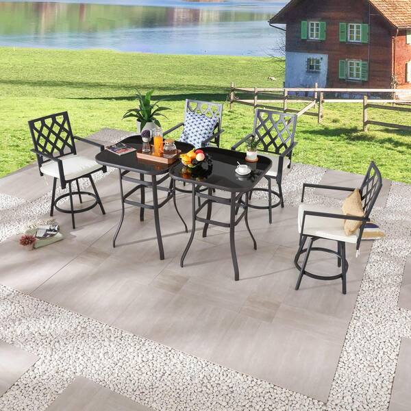 Patio Festival 6 Piece Metal Bar Height Outdoor Dining Set with