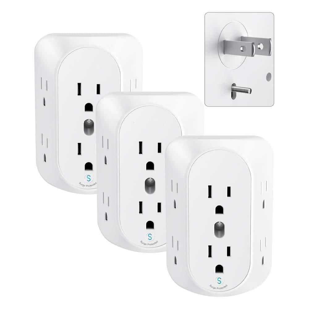 2 Prong Power Strip 3 to 2 Prong Grounding Outlet Adapter Polarized Plug 6 Outlet Surge Protector 3-Pack price history on PriceWatchPro