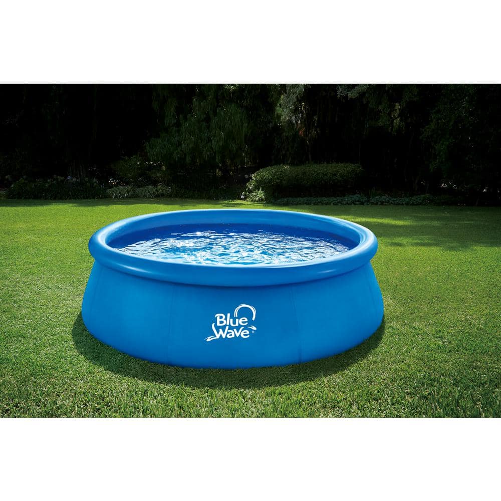 Blue Wave 9ft Round Inflatable Family Pool with Cover