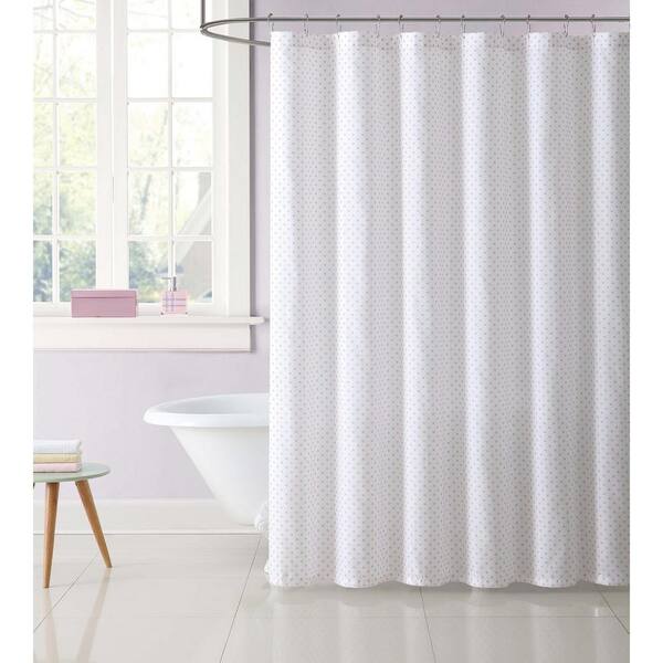 Truly Soft 72 in. Dot Pink Shower Curtain