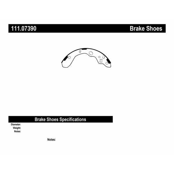 Centric Parts Drum Brake Shoe 1999-2000 Mazda Protege 1.8L