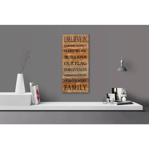 Unbranded I BELIEVE IN Reclaimed Wood Decorative Sign