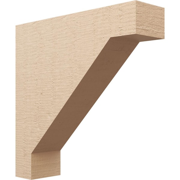Ekena Millwork 9 in. x 36 in. x 36 in. Thin Burlington Rough Cedar Woodgrain TimberThane Corbel, Primed Tan