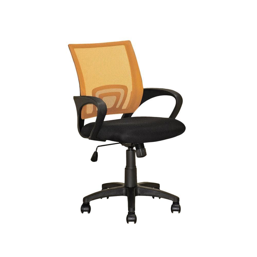 CORLIVING Workspace Black and Orange Mesh Back Office Chair LOF-325-O - The  Home Depot