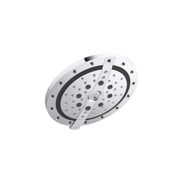 KOHLER Recharge 6-Spray 9.1 in. Single Wall Mount Fixed Shower Head in Polished Chrome