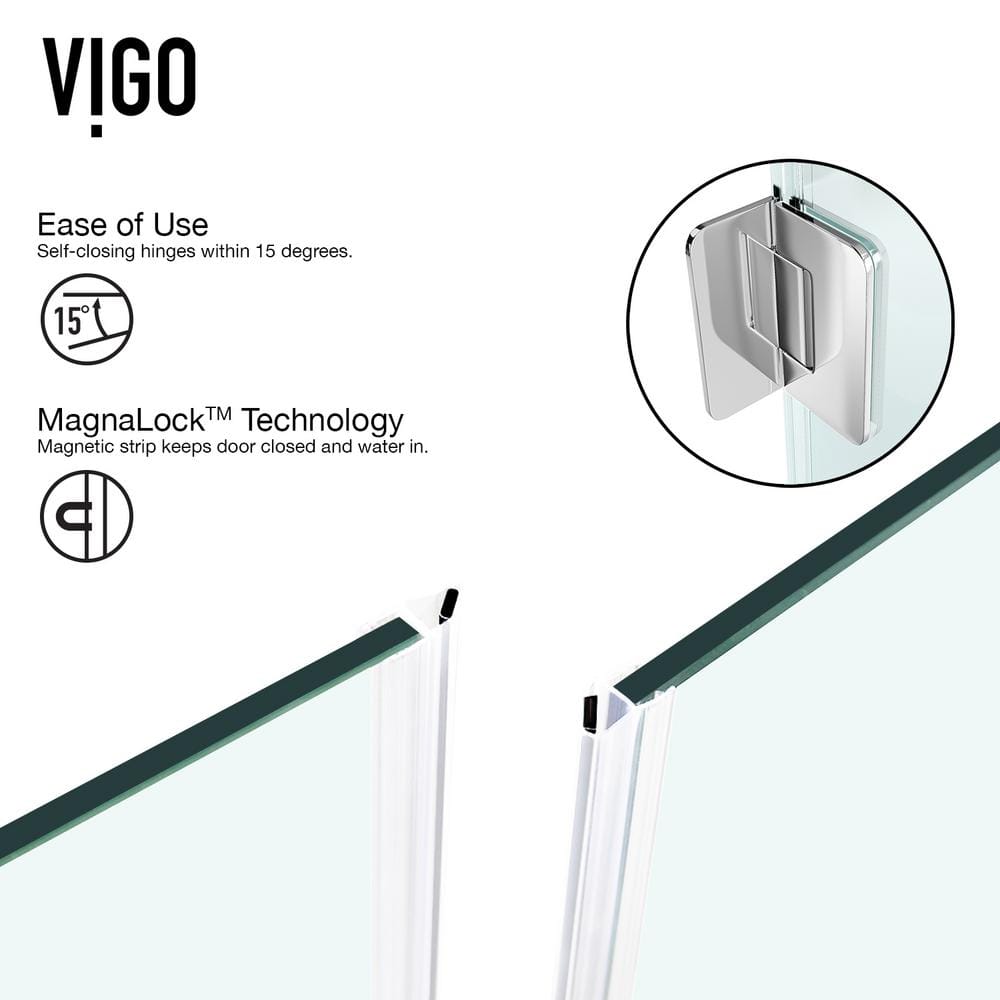 Piedmont Frameless Clear Glass Neo-Angle Shower Enclosure