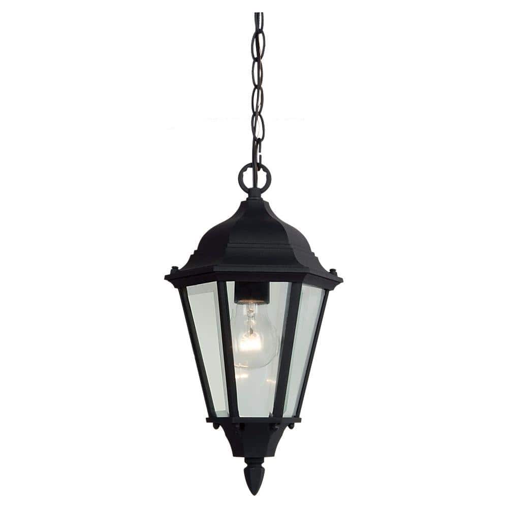 Bakersville 1-Light Black Outdoor Hanging Pendant Fixture