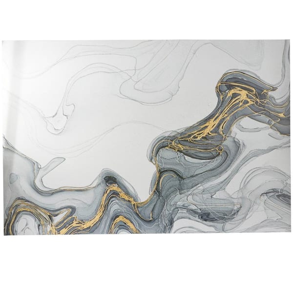 Litton Lane 1- Panel Geode Waves Wall Art 58 in. x 86 in.