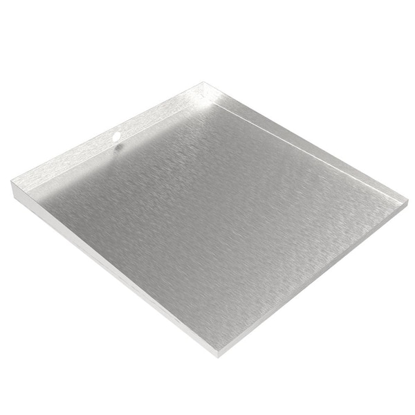 Killarney Metals 27 in. x 25 in. Galvanized Compact Front-Load Drain Pan with Anti Vibration Pad KM-05471