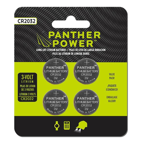 Panther Vision Panther Power CR2032 3-Volt Batteries 3-Volt Lithium Coin Cell Replaceable (4-Pack)