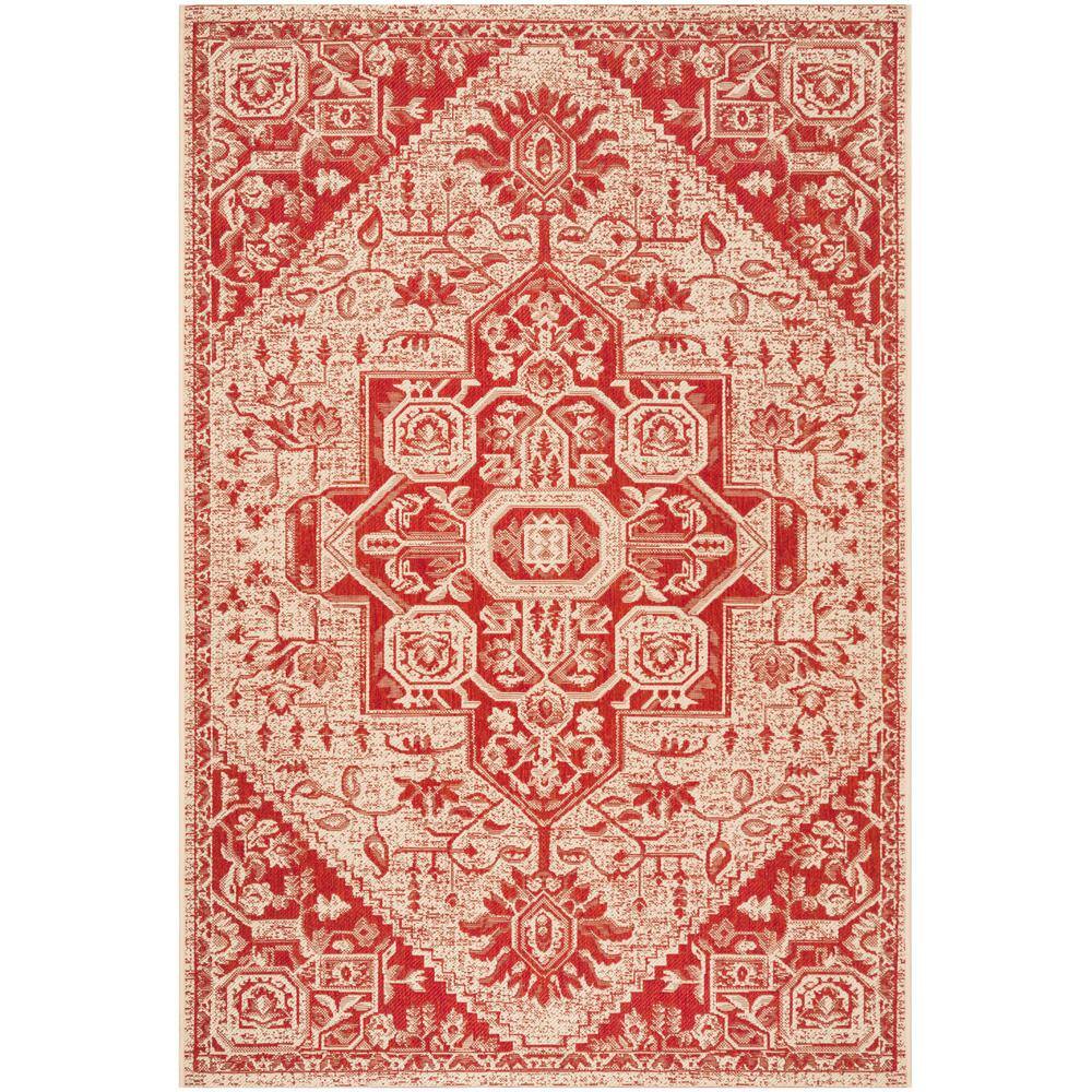 Linden Red/Creme 7 ft. x 9 ft. Ornate Medallion Indoor/Outdoor Area Rug price history on PriceWatchPro