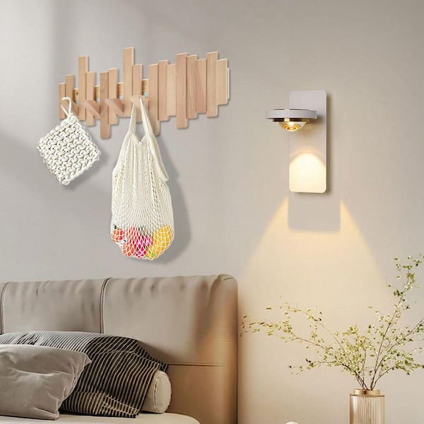 Angel Sar 20 in. x 7.5 in. x 1.6 in. Wall Mounted Piano Coat Rack