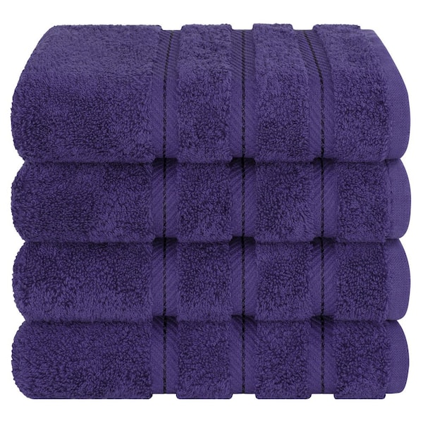 American Soft Linen 4 Piece 100% Turkish Cotton Hand Towel Set - Violet  Purple Edis6HPurple-E115 - The Home Depot