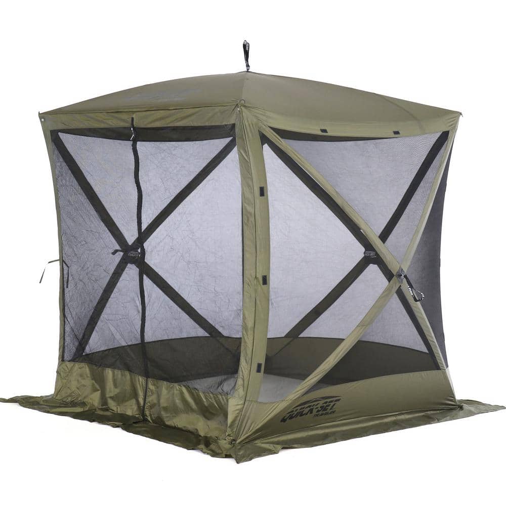 Green Fiberglass Portable Outdoor Camping Canopy Shelter