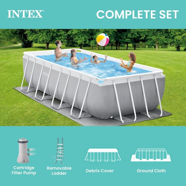 Intex Prism Frame 16 ft. x 8 ft. Rectangular 42 in. Deep Above