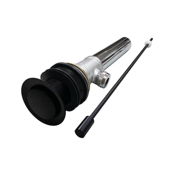 Kingston Brass Brass Pop-Up Bathroom Sink Drain without Overflow in Matte Black